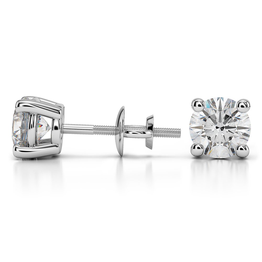 Ctw Diamond Studs In White Gold