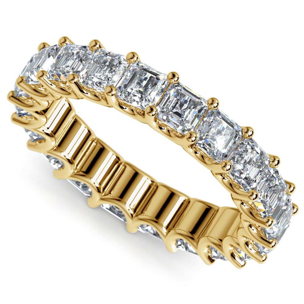 U Prong Diamond Eternity Band In Gold 6 Ctw