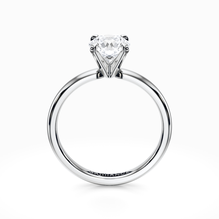 Comfort-Fit Solitaire Engagement Ring in White Gold (2.5mm)