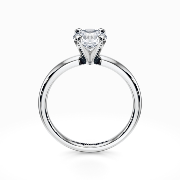 Comfort-Fit Solitaire Engagement Ring in White Gold (3mm)