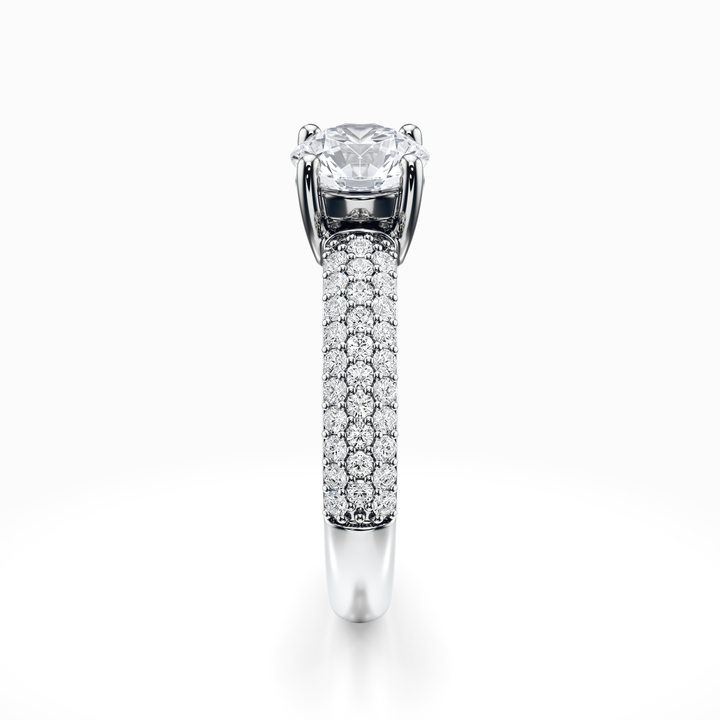 Platinum Pave Diamond Engagement Ring