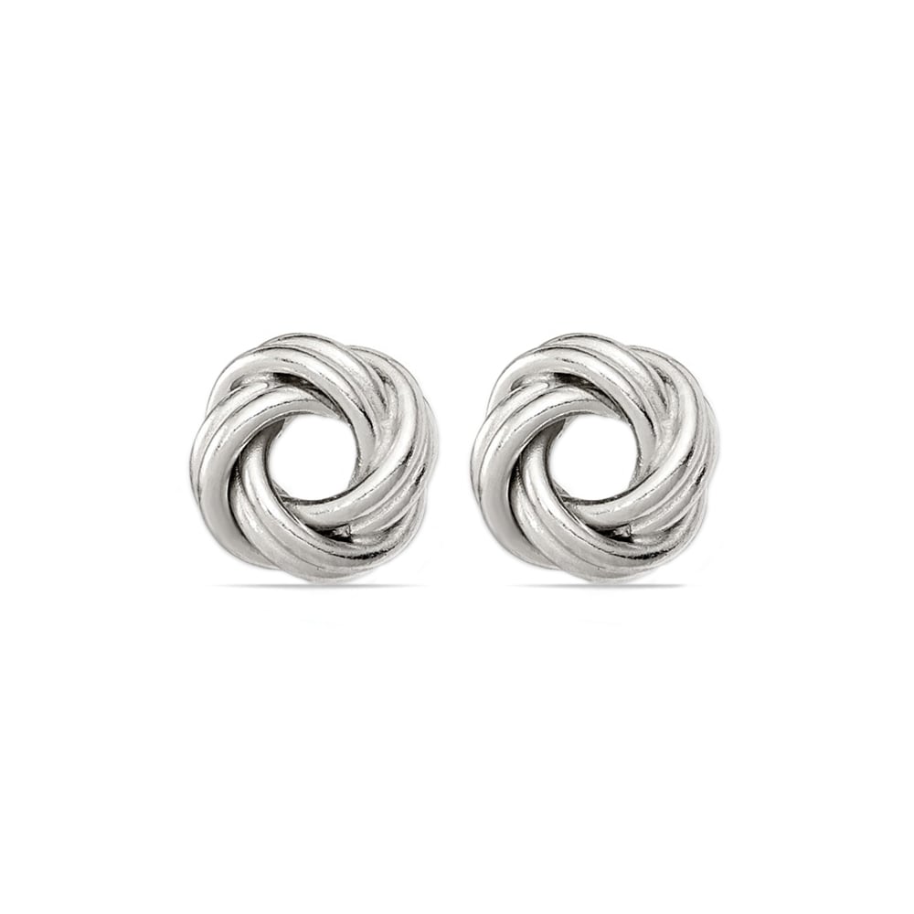 Sterling Silver Love Knot Earrings