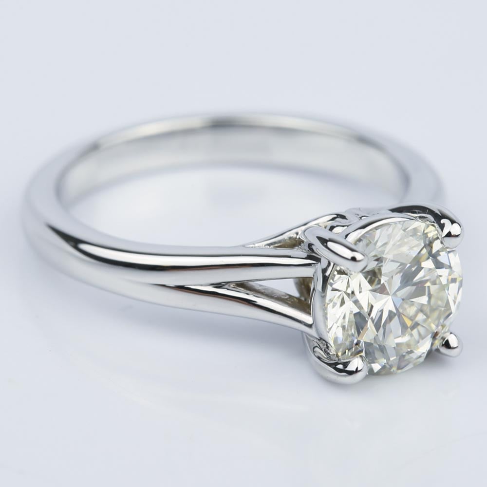 Custom Split Shank 2.00 Carat Round Solitaire Engagement Ring