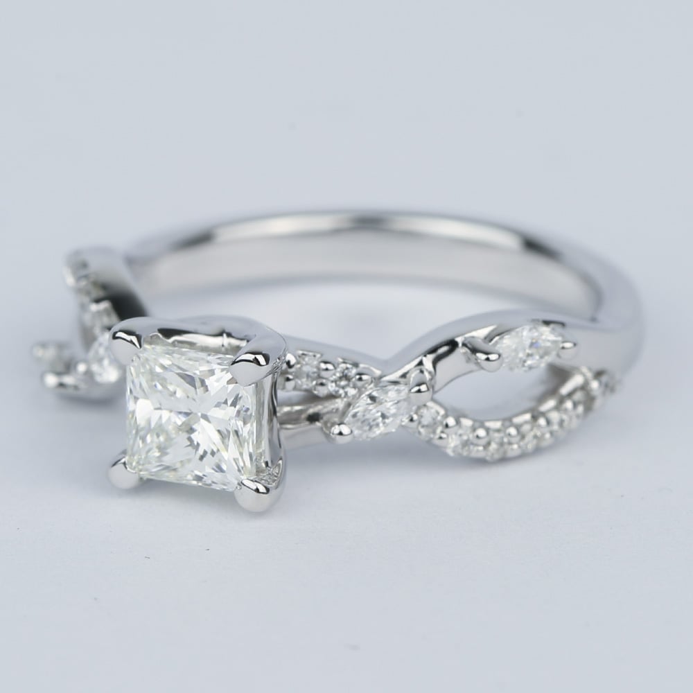 Ivy Diamond Engagement Ring With Princess Diamond