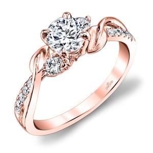 White and rose deals gold diamond ring