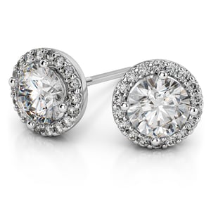 1 Ctw Diamond Stud Earrings In White Gold