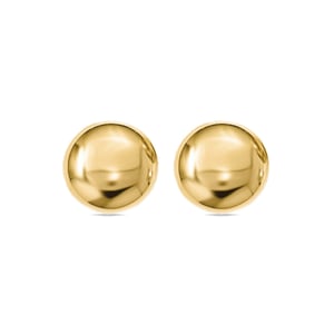 NKlaus pair 6mm ball stud earrings 14 carat 585 gold yellow gold ladies  plug earrings 9065