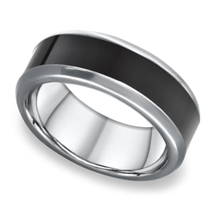 Elysium Ring | Solid Diamond Black Rings for Men