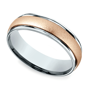 Romantic Rose Gold Wedding Rings For Men