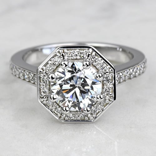 1 Carat Lab Grown Round Diamond Six-Prong Solitaire Engagement Ring