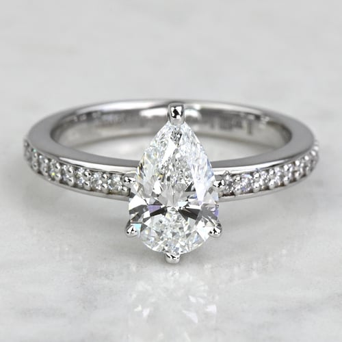 Antique 1 Carat Custom Marquise Diamond Engagement Ring