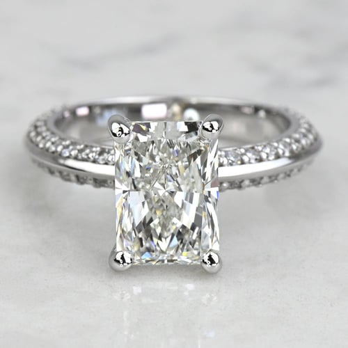 7 Carat Lab Grown Radiant Diamond Custom Engagement Ring
