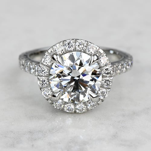 2 Carat Marquise Diamond Ring (Hand Carved Design)