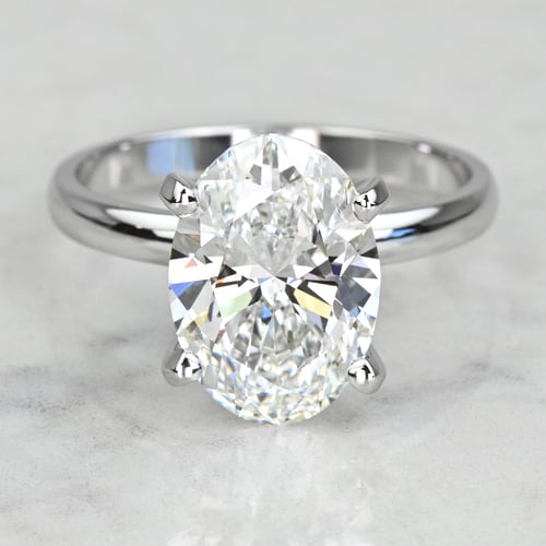 4 Carat Diamond Solitaire Ring In Yellow Gold