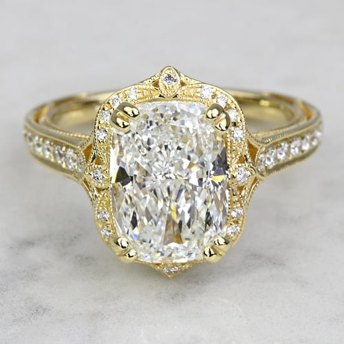 Jewelry Masters : .76 Carat Solitaire Princess Cut Diamond Tension Ring  [1313-BW] - $2995.00 (6000.00)