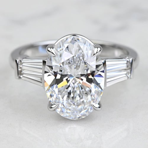Stunning 1 Carat Oval Diamond Solitaire Engagement Ring