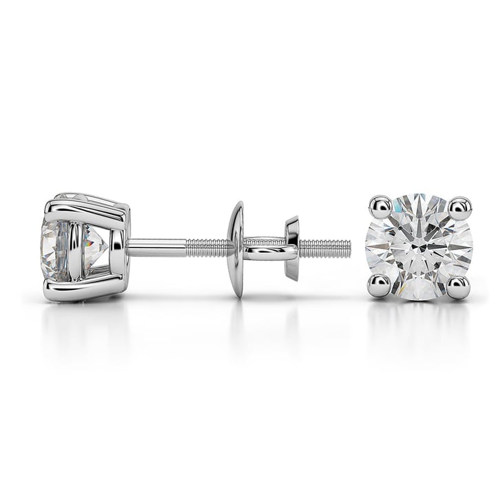 Affordable Platinum Diamond Stud Earrings (1 Ctw)