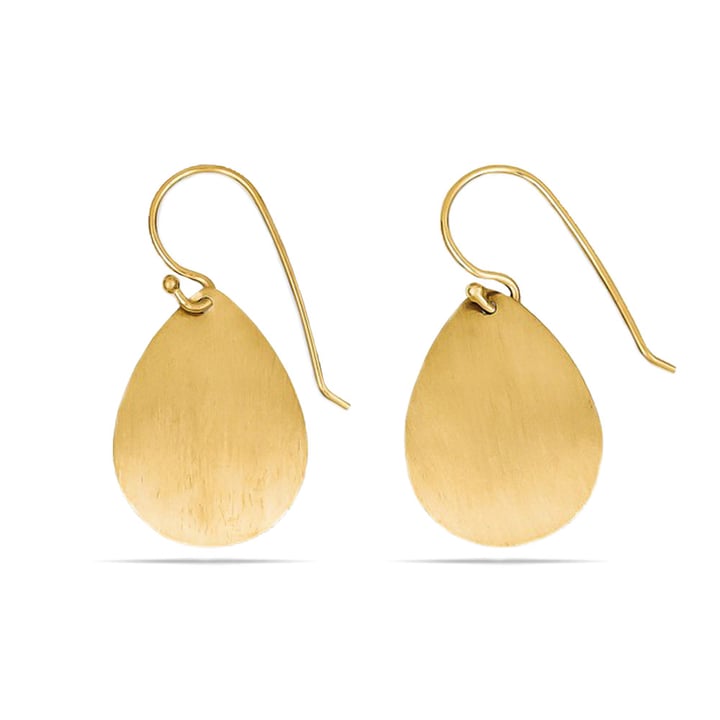 Teardrop Earrings 14K Yellow Gold