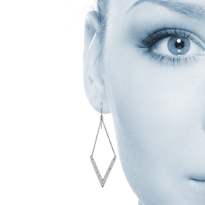 V Stainless Steel Earring, V Shape Earring Stainless