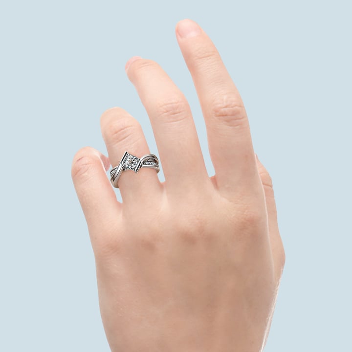 Valentino 1.5 Carat Princess Cut Bezel Set Unisex Ring