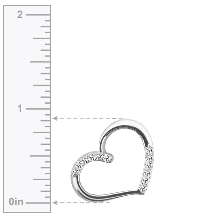 White Gold Diamond Heart Necklace (1/4 ctw)