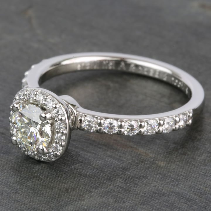 Shimmering Antique Halo Diamond Ring (0.72 Ct)