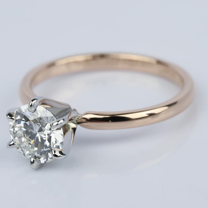 1.21 Carat Round Internally Flawless Diamond Engagement Ring