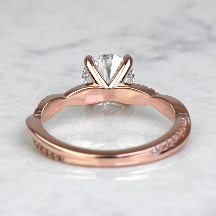 Lab Grown Large Pea Pod Diamond Ring | Consider The Wldflwrs 14 Karat Rose Gold / Half-Eternity / Made to Order