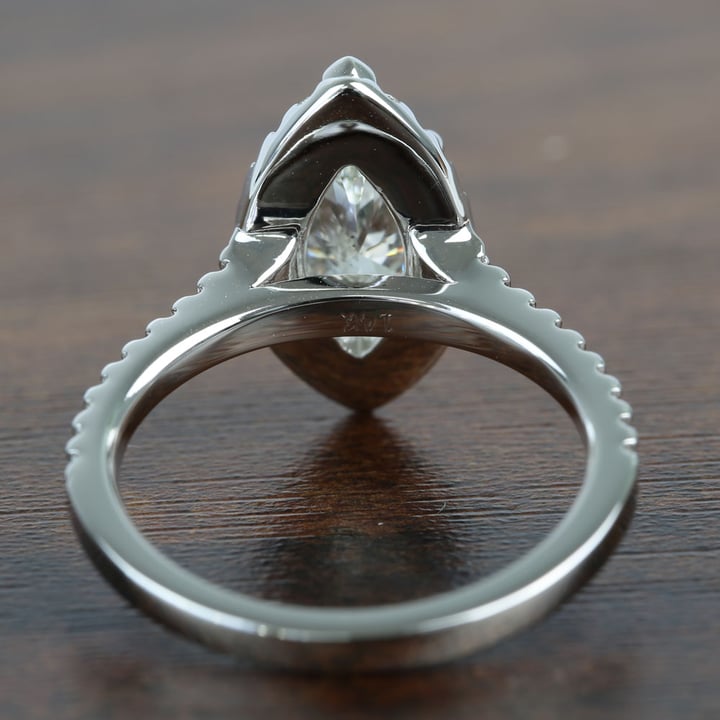 1.5 Carat Marquise Diamond Ring With Halo