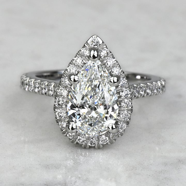 Custom pear shaped engagement on sale rings