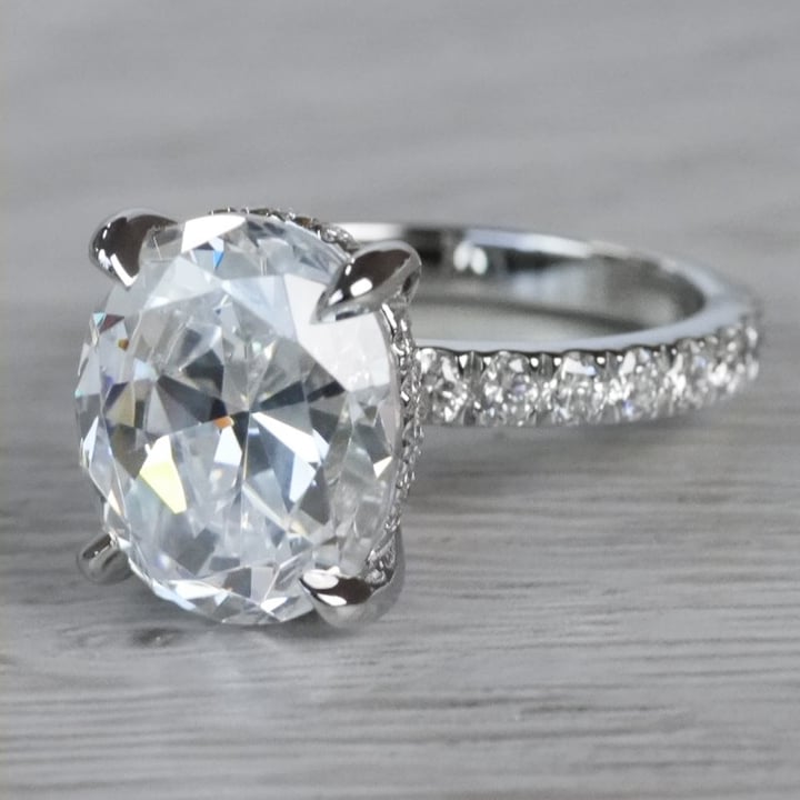 2 Carat Oval Cut Diamond Ring In Platinum