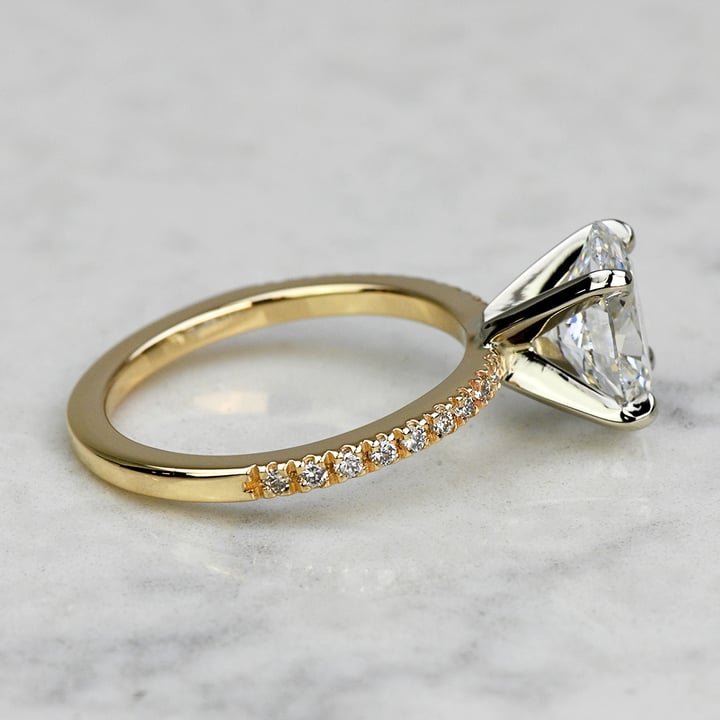 2 carat oval engagement deals ring gold band