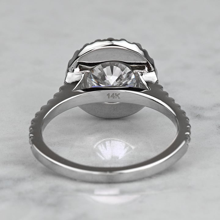 2 ctw Round Lab Grown Diamond Graduated Engagement Ring - Grownbrilliance