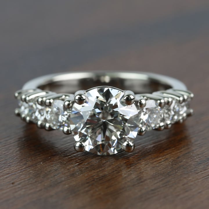 2 Carat Round Custom U-Prong Diamond Engagement Ring