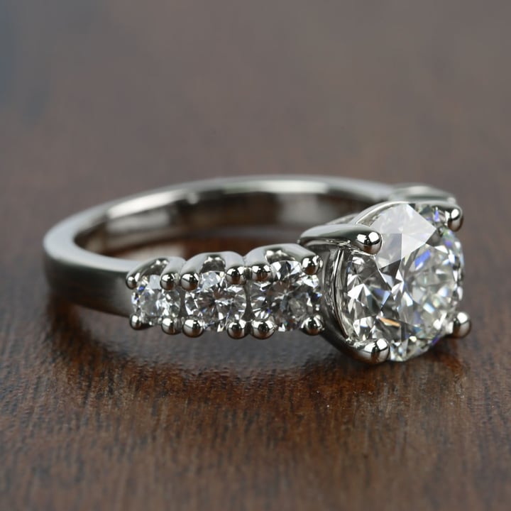 2 Carat Round Custom U-Prong Diamond Engagement Ring
