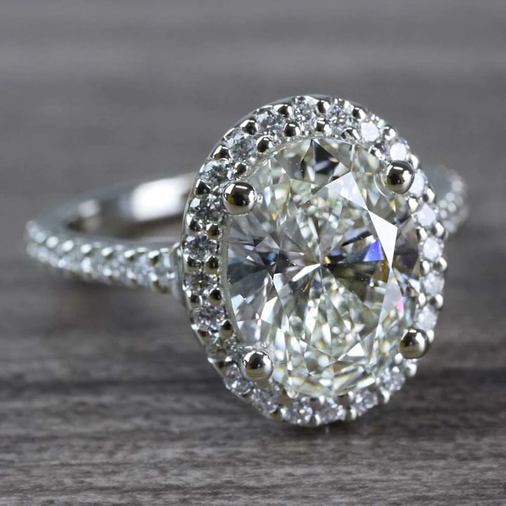 3 Carat Oval Diamond Ring With Halo
