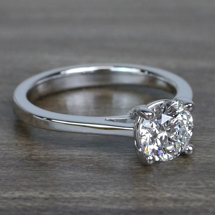 1.01 Carat Round Diamond Engagement Ring