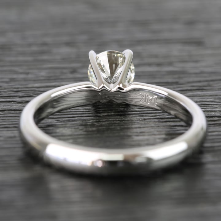 Half Carat Solitaire Diamond Ring In White Gold