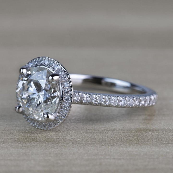 Custom Hidden Halo Micro-Pave Diamond Engagement Ring