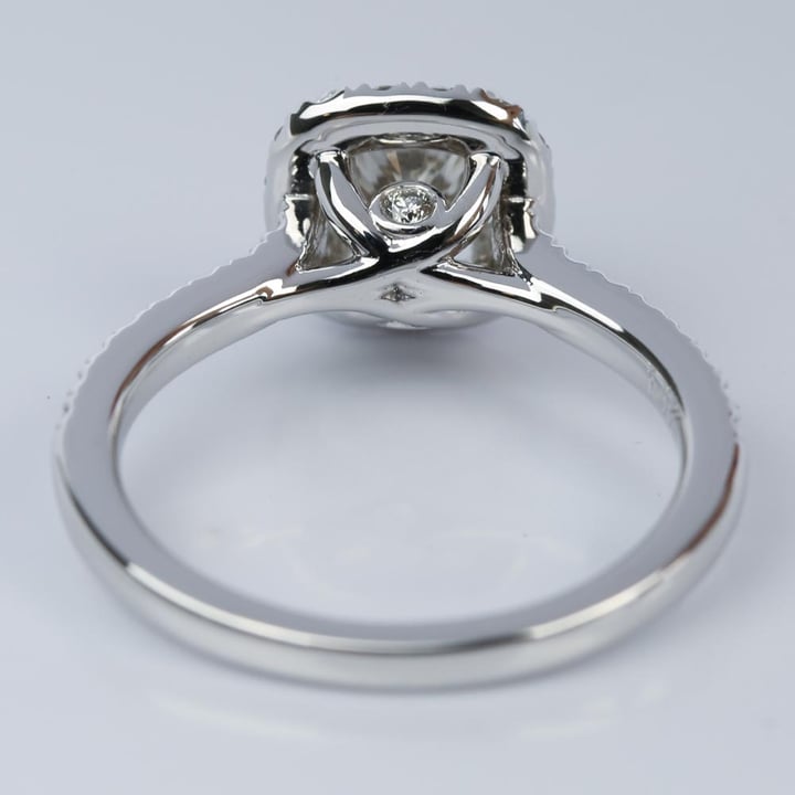 Cushion Cut Diamond Micropavé Engagement Ring