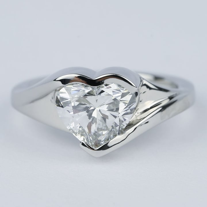Heart Engagement Rings - Romantic Settings for Diamonds