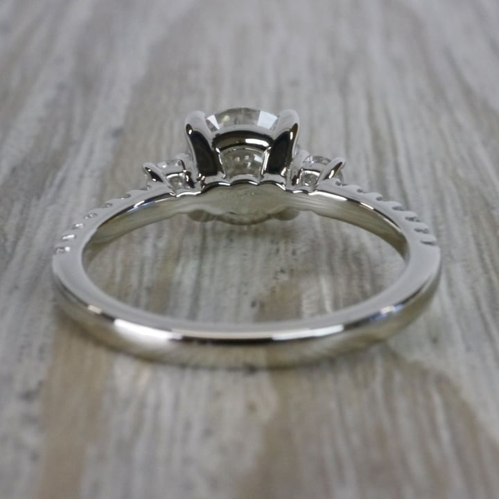 Moissanite 14K White Gold Engagement Ring