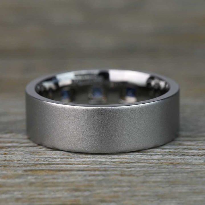 Sapphire hot sale titanium ring