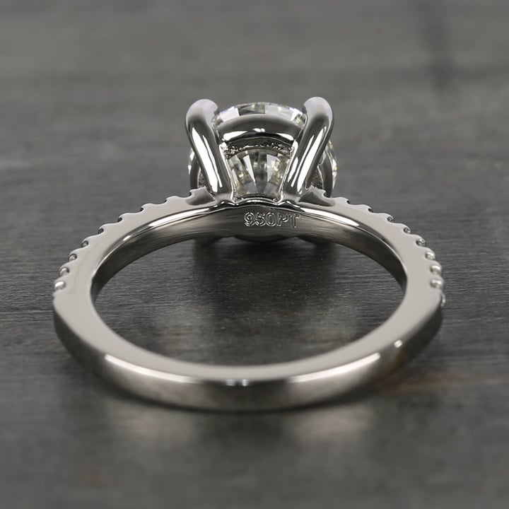 E Color Diamond Ring Within Scalloped Platinum (1.80 Ct.)