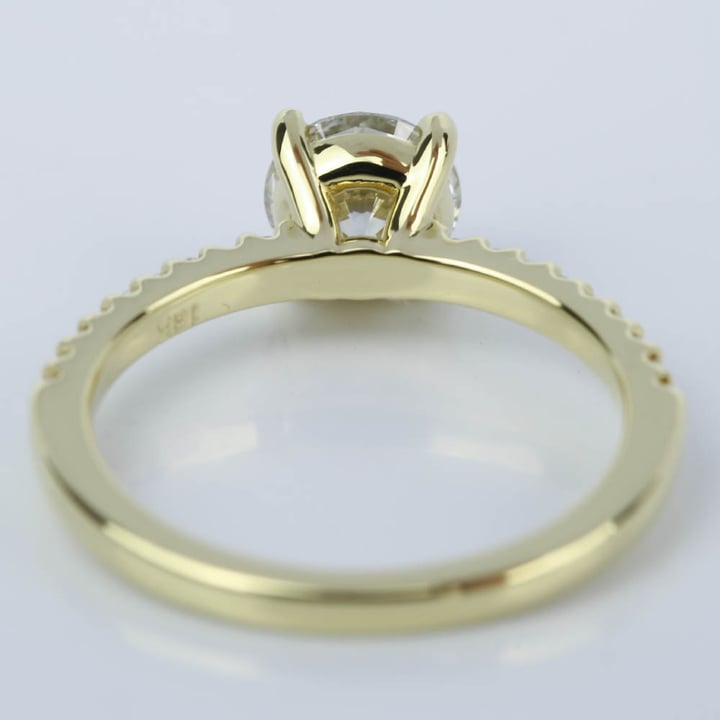 Scallop Diamond Engagement Ring in Yellow Gold (1.14 ct.)