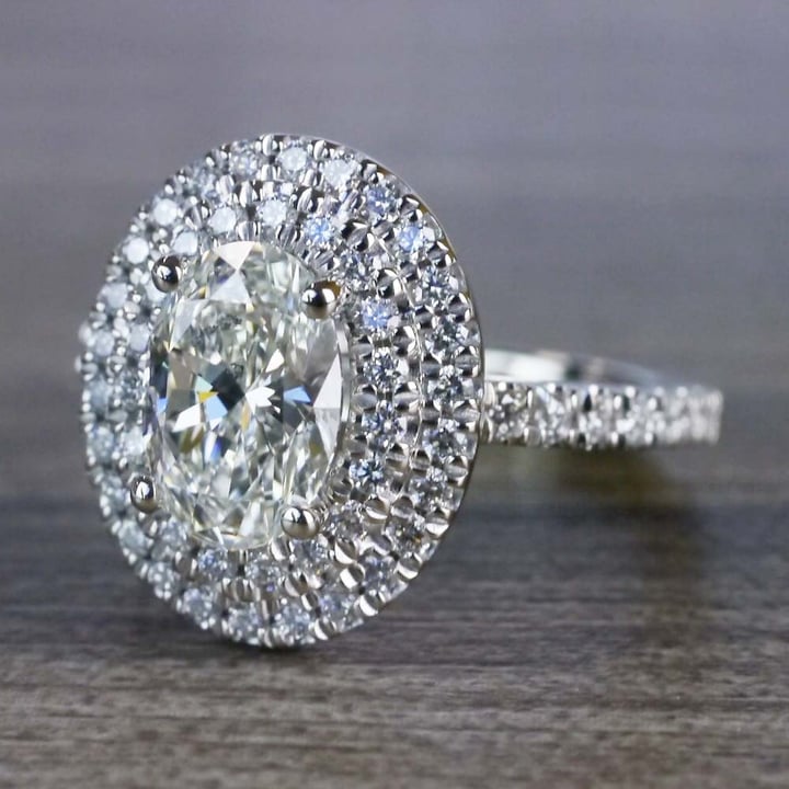 Sparkling Double Halo Ring