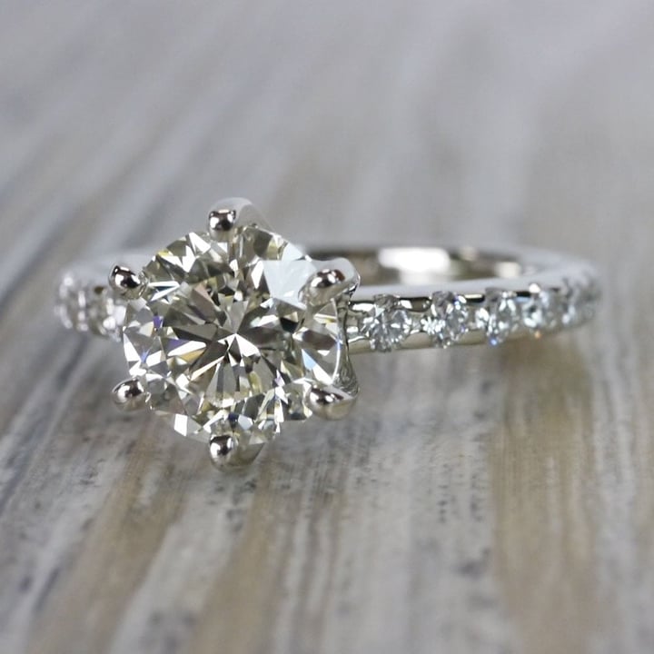 Six-Prong Round Diamond Engagement Ring
