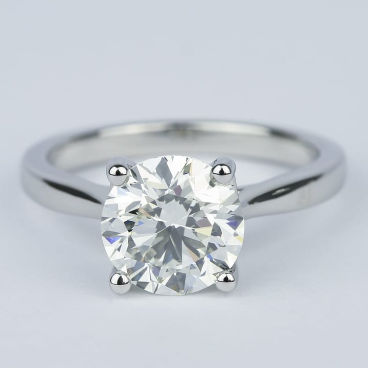 3 Carat Solitaire Engagement Ring In Platinum