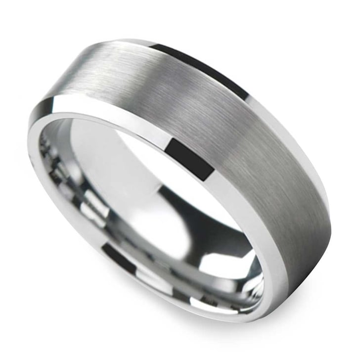 Warrior - Beveled Tungsten Mens Band (8mm)