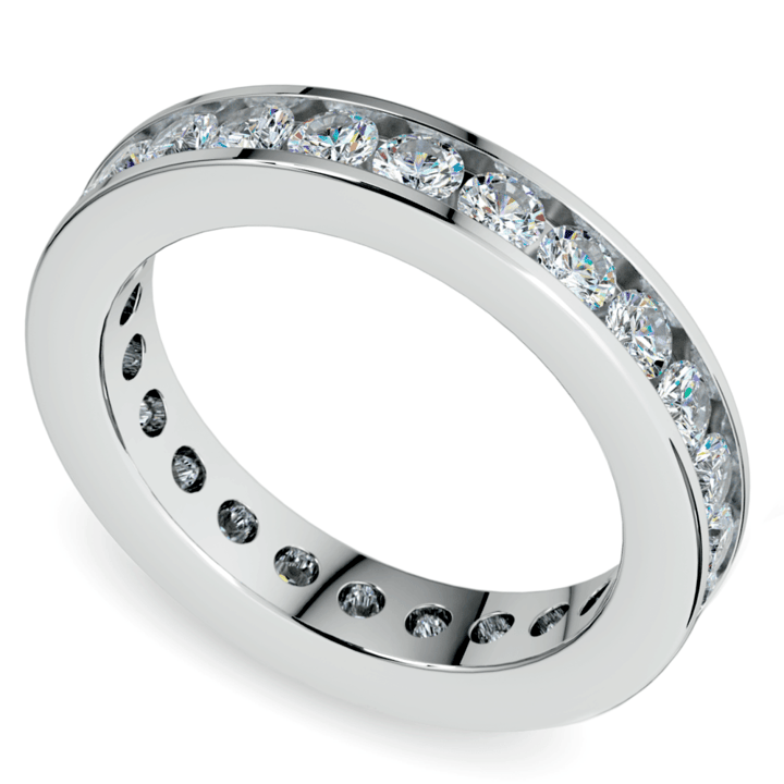 1 3/4 Ctw Diamond Channel Eternity Ring In White Gold